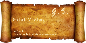 Gelei Vivien névjegykártya